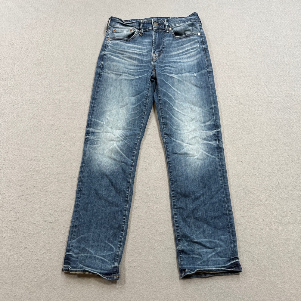 American Eagle Jeans Men's 28x30 Blue Denim Next Level Flex Slim Fit Straight